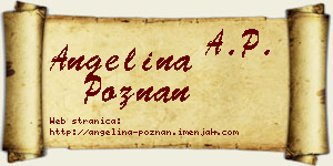 Angelina Poznan vizit kartica